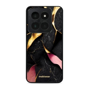 Lesklý kryt Mobiwear Glossy - Xiaomi 14 Pro - G021G Černý a zlatavý mramor