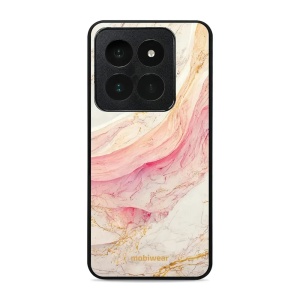 Lesklý kryt Mobiwear Glossy - Xiaomi 14 Pro - G027G - Růžový a zlatavý mramor