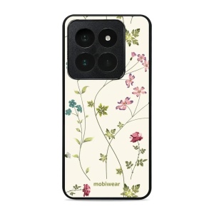 Lesklý kryt Mobiwear Glossy - Xiaomi 14 Pro - G035G - Tenké rostlinky s květy