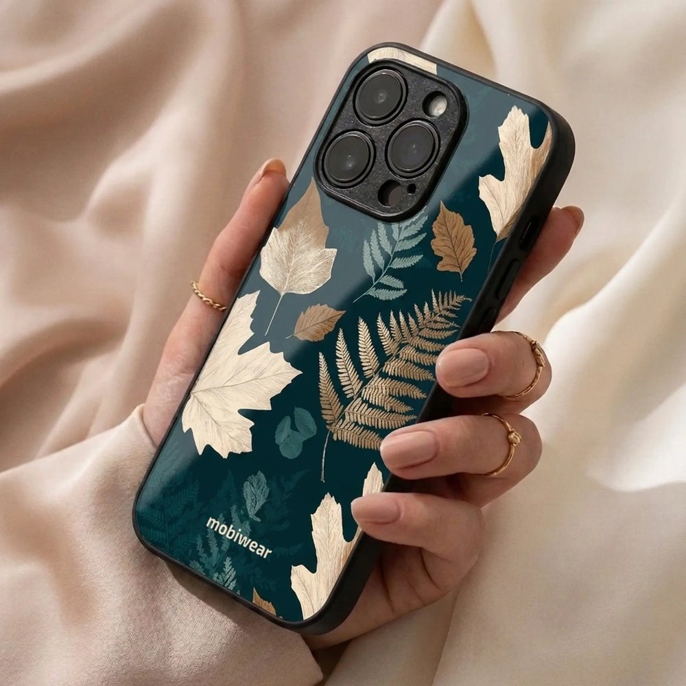 Lesklý kryt na mobil Vivo V70 Lite - Mobiwear Glossy GB28G, herbář z listů a kapradin