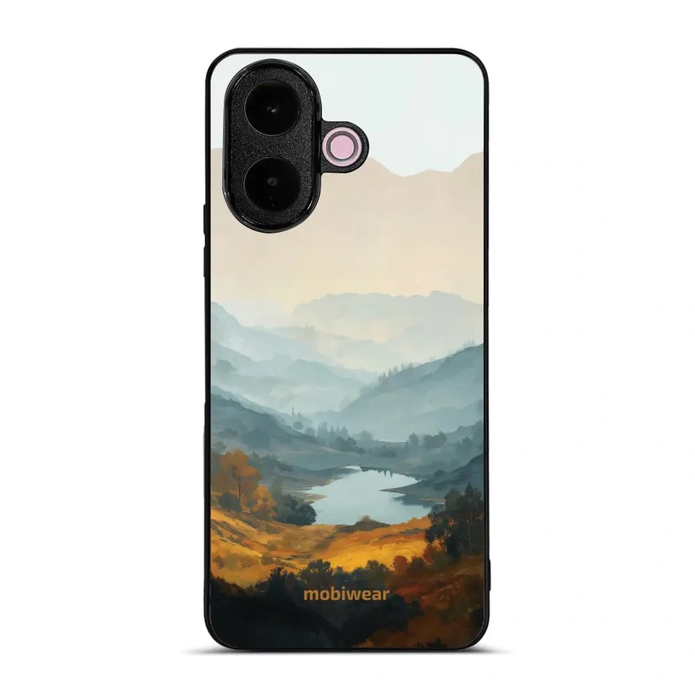 Lesklý kryt na mobil Vivo V70 Lite - Mobiwear Glossy GB36G, jezero v údolí