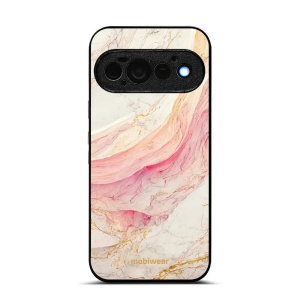 Lesklý kryt na mobil Google Pixel 11 Pro - Mobiwear Glossy G027G, růžový a zlatavý mramor