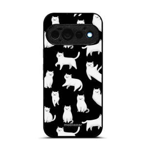 Lesklý kryt na mobil Google Pixel 11 Pro - Mobiwear Glossy G163G, bílé kočky