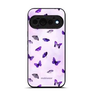 Lesklý kryt na mobil Google Pixel 11 Pro - Mobiwear Glossy GP77G, fialoví motýlci
