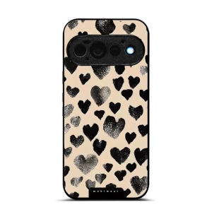Lesklý kryt na mobil Google Pixel 11 Pro - Mobiwear Glossy GA51G, černá srdíčka