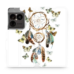 Flip pouzdro na mobil Sony Xperia 1 VIII - Mobiwear M001P, lapač a motýlci