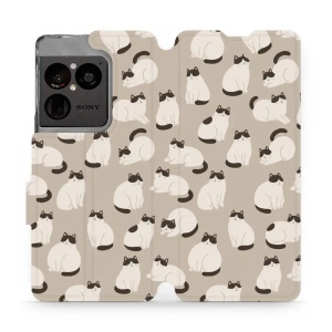 Flip pouzdro na mobil Sony Xperia 1 VIII - Mobiwear V160S, kočičáci