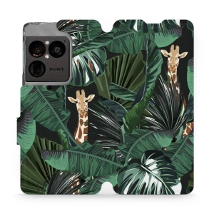 Flip pouzdro na mobil Sony Xperia 1 VIII - Mobiwear VP06P, žirafky