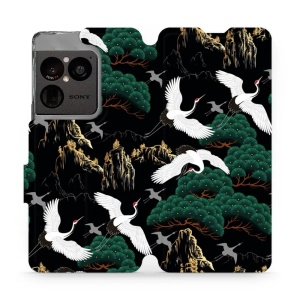 Flip pouzdro na mobil Sony Xperia 1 VIII - Mobiwear VP16S, jeřábi