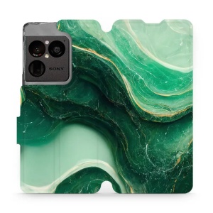 Flip pouzdro na mobil Sony Xperia 1 VIII - Mobiwear VP38S, zelený mramor