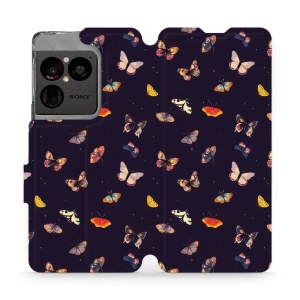 Flip pouzdro na mobil Sony Xperia 1 VIII - Mobiwear VP78S, barevní motýlci