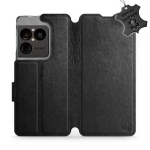 Kožené flip pouzdro na mobil Sony Xperia 1 VIII - Mobiwear - černé