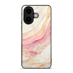 Lesklý kryt na mobil Vivo V70 Lite - Mobiwear Glossy G027G, růžový a zlatavý mramor