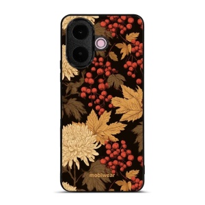 Lesklý kryt na mobil Vivo V70 Lite - Mobiwear Glossy GB32G, chryzantémy a jeřabiny