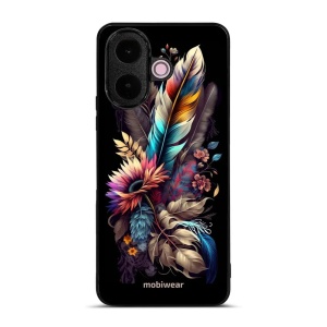 Lesklý kryt na mobil Vivo V70 Lite - Mobiwear Glossy G011G, kytice s pírkem