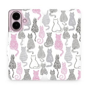 Flip pouzdro na mobil Vivo V70 Lite - Mobiwear MX01S, kočičí zádíčka
