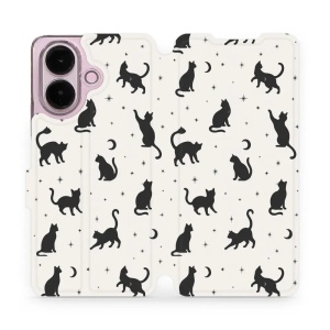 Flip pouzdro na mobil Vivo V70 Lite - Mobiwear V162S, noční kočičky