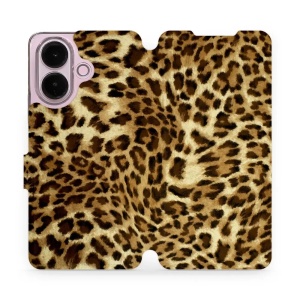 Flip pouzdro na mobil Vivo V70 Lite - Mobiwear VA33P, leopardí vzor