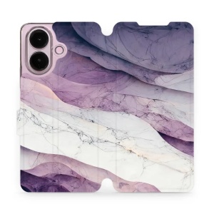 Flip pouzdro na mobil Vivo V70 Lite - Mobiwear VP31S, bílý a fialový mramor