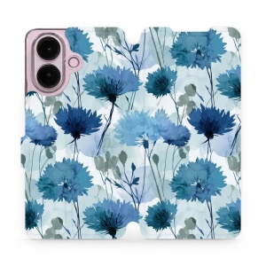 Flip pouzdro na mobil Vivo V70 Lite - Mobiwear VB23S, akvarelové chrpy