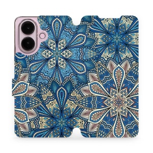 Flip pouzdro na mobil Vivo V70 Lite - Mobiwear V108P, modré mandala květy