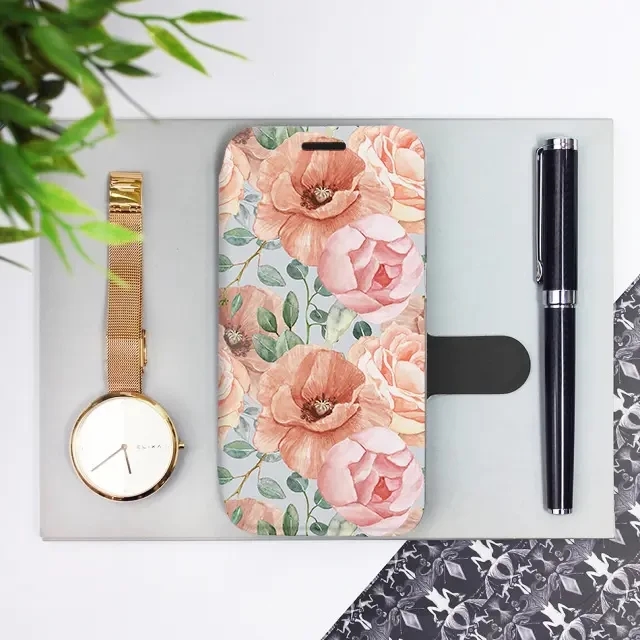 Flipové pouzdro Mobiwear - Xiaomi Redmi Note 13 Pro 4G / Poco M6 Pro 4G - MP02S Pastelové květy