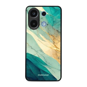 Lesklý kryt Mobiwear Glossy - Xiaomi Redmi Note 13 4G - G024G - Zlatavý a zelenkavý mramor