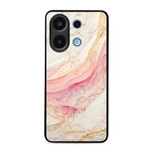 Lesklý kryt Mobiwear Glossy - Xiaomi Redmi Note 13 4G - G027G - Růžový a zlatavý mramor