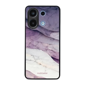 Lesklý kryt Mobiwear Glossy - Xiaomi Redmi Note 13 4G - G028G - Bílý a fialový mramor