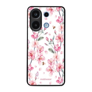 Lesklý kryt Mobiwear Glossy - Xiaomi Redmi Note 13 4G - G033G - Růžové květy