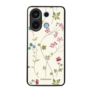 Lesklý kryt Mobiwear Glossy - Xiaomi Redmi Note 13 4G - G035G - Tenké rostlinky s květy