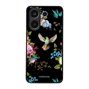 Lesklý kryt Mobiwear Glossy - Xiaomi Redmi Note 13 4G - G041G - Ptáček a květy