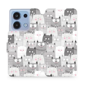 Flipové pouzdro Mobiwear - Xiaomi Redmi Note 13 4G - M099P Kočičky