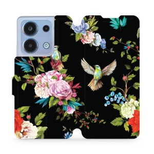Flipové pouzdro Mobiwear - Xiaomi Redmi Note 13 4G - VD09S Ptáčci a květy