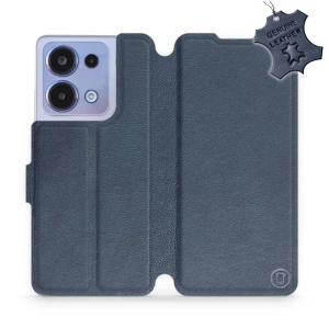 Kožené flip pouzdro Mobiwear - Xiaomi Redmi Note 13 4G - Modré
