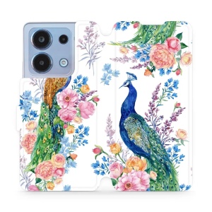 Flipové pouzdro Mobiwear - Xiaomi Redmi Note 13 4G - MX08S Pávi