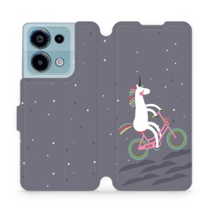 Flipové pouzdro Mobiwear - Xiaomi Redmi Note 13 Pro 4G / Poco M6 Pro 4G - V024P Jednorožec na kole