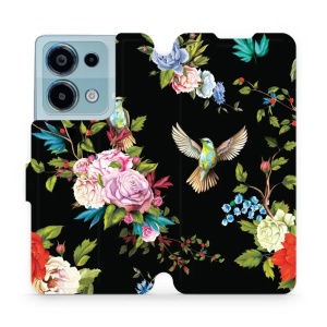 Flipové pouzdro Mobiwear - Xiaomi Redmi Note 13 Pro 4G / Poco M6 Pro 4G - VD09S Ptáčci a květy
