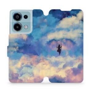 Flipové pouzdro Mobiwear - Xiaomi Redmi Note 13 Pro 4G / Poco M6 Pro 4G - MR09S Dívka na houpačce v oblacích