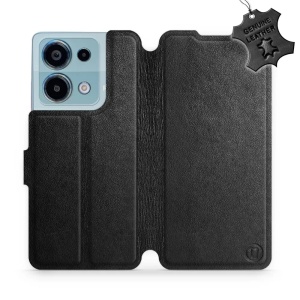 Kožené flip pouzdro Mobiwear - Xiaomi Redmi Note 13 Pro 4G / Poco M6 Pro 4G - Černé