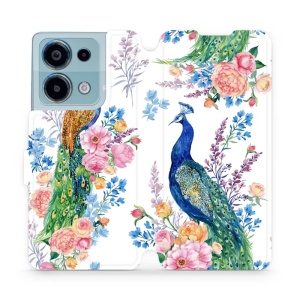 Flipové pouzdro Mobiwear - Xiaomi Redmi Note 13 Pro 4G / Poco M6 Pro 4G - MX08S Pávi