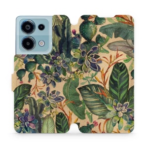 Flipové pouzdro Mobiwear - Xiaomi Redmi Note 13 Pro 4G / Poco M6 Pro 4G - VP05S Sukulenty