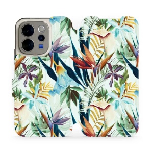 Flip pouzdro na mobil Vivo V70 5G - Mobiwear M071P, flóra