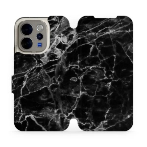 Flip pouzdro na mobil Vivo V70 5G - Mobiwear V056P, černý mramor