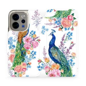 Flip pouzdro na mobil Vivo V70 5G - Mobiwear MX08S, pávi