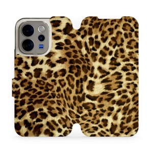 Flip pouzdro na mobil Vivo V70 5G - Mobiwear VA33P, leopardí vzor