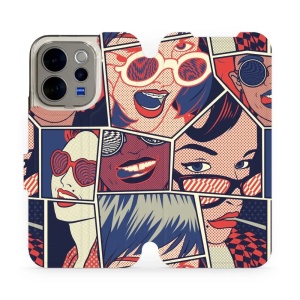 Flip pouzdro na mobil Vivo V70 5G - Mobiwear VP18P, komiks