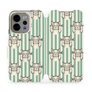 Flip pouzdro na mobil Vivo V70 5G - Mobiwear VP90S, číča ryby