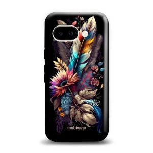 Odolný kryt na mobil Google Pixel 10a - Mobiwear Elite Pro E011E, kytice s pírkem