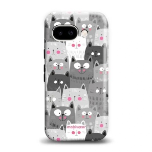 Odolný kryt na mobil Google Pixel 10a - Mobiwear Elite Pro E099E, kočičky